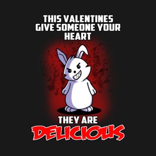 Angry cute valentines day horror bunny T-Shirt