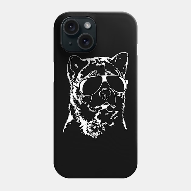 Funny Akita sunglasses cool dog Phone Case by wilsigns