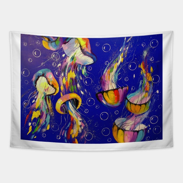 Jellyfish Tapestry by OLHADARCHUKART