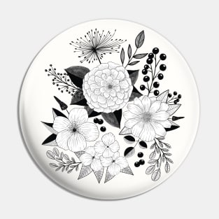 Flower Power: elegant line art style for vintage lovers Pin