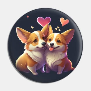 Corgi Love Pin