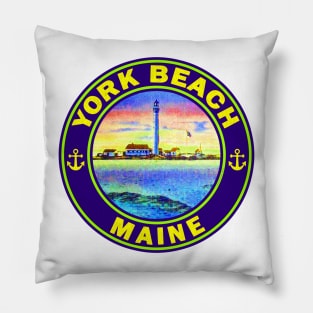 York Beach Maine Boon Island Lighthouse Pillow