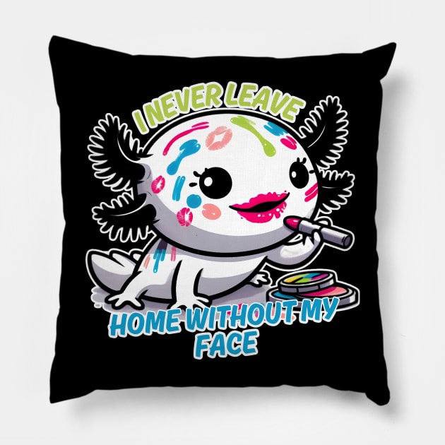 I never leave home without my face Pillow by Art from the Machine