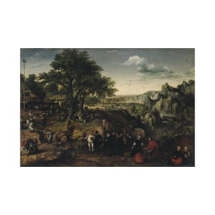 Landscape with a Rural Festival by Lucas van Valckenborch T-Shirt