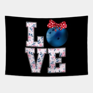 Summer Floral Love Bowling Tapestry