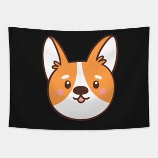 Cute corgi dog face Tapestry