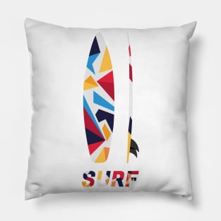 Surfing colorful board Pillow