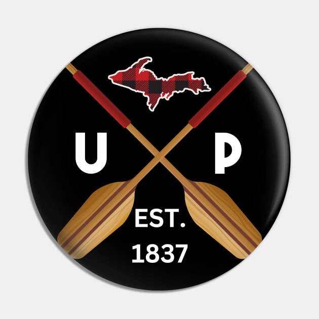 Upper Peninsula Oar Logo Pin by The Yooper Life