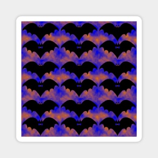 Bats And Bows Blue Orange Magnet