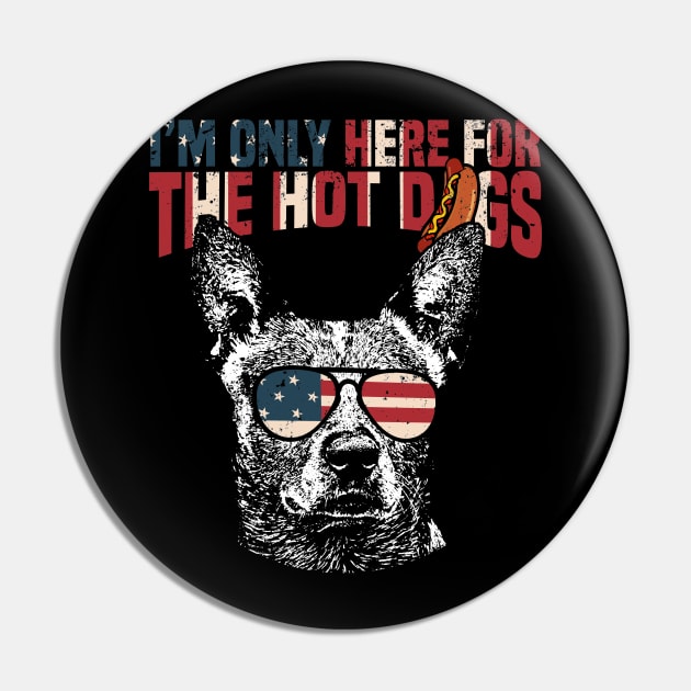 Australian Cattle Dog Shirt Funny 4th of July Pin by Madfido