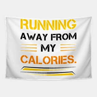 Running Away From My Calories Tapestry