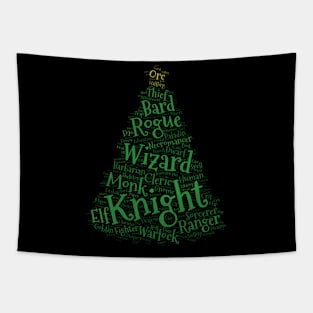 RPG Christmas Tree Word Art Tapestry