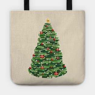 Christmas Tree of Books Tote