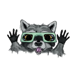 Solar eclipse - raccoon T-Shirt