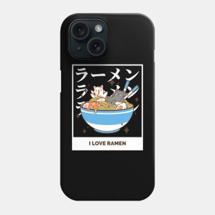 i love cat ramen Phone Case