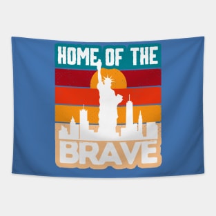 4th of July Home of the Brave Tapestry