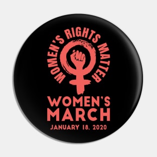 Women's Rights Matter Women's March 2020 Pin