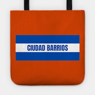 Ciudad Barrios City in El Salvador Flag Colors Tote