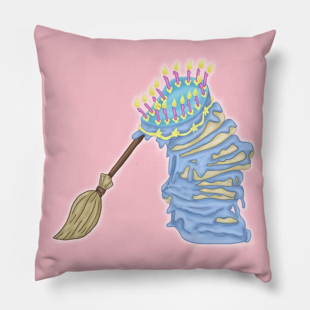 Sleeping Beauty's Sweet Sixteen Pillow by tesiamarieart