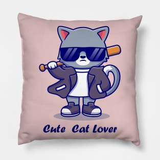 Cute cat lover Pillow