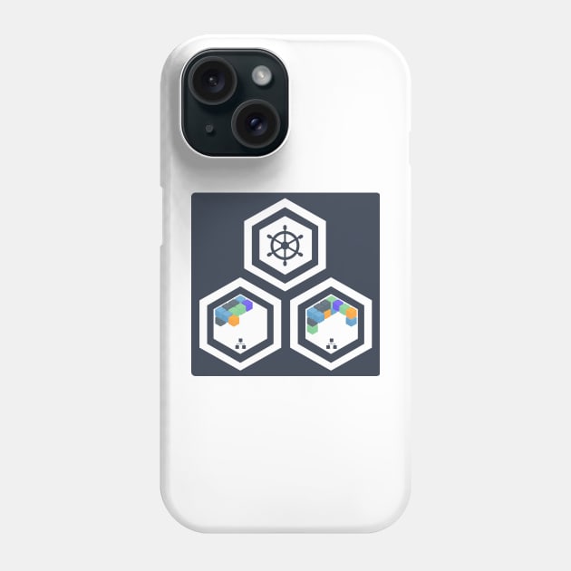 Microservices Kubernetes Cluster Control Plane Nodes Apps Services Dark Background Phone Case by FSEstyle