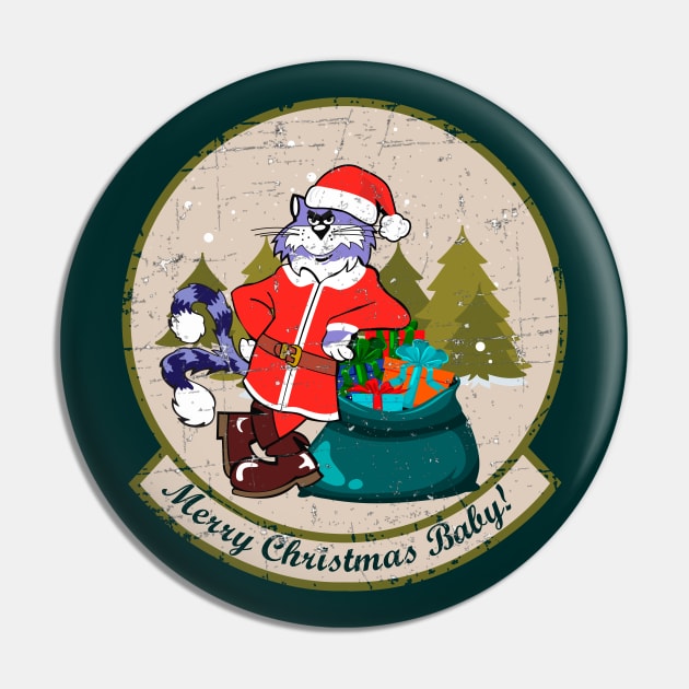 F-14 Tomcat - Merry Christmas Baby! (Green/Beige) - Grungen Style Pin by TomcatGypsy