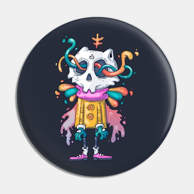 Monster skull creative cartoon Pin by Mako Design 