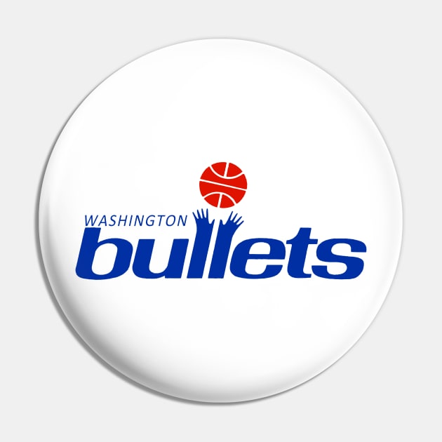 Defunct Franchise Washington Basketball Bullets Team Satire  Mark Pin by robotbasecamp