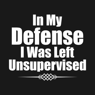 Funny In My Defense I Was Left Unsupervised T-Shirt