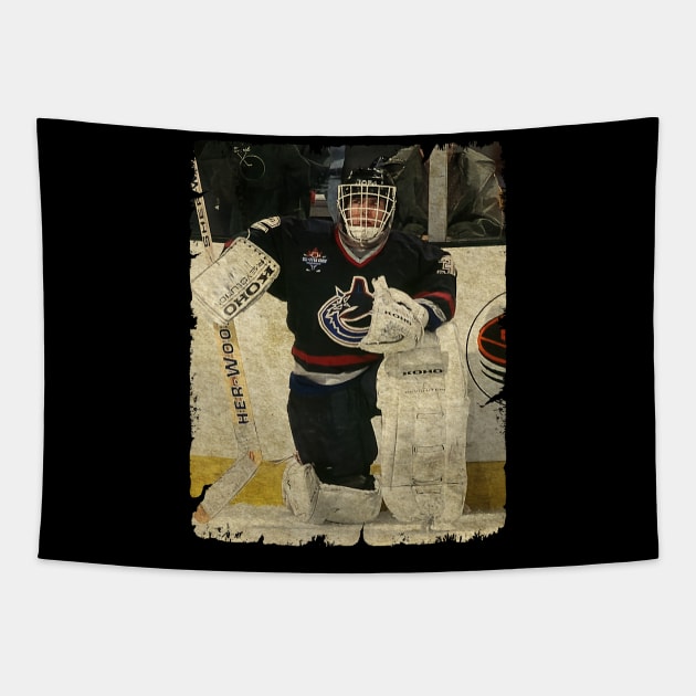 Arturs Irbe - Vancouver Canucks, 1998 Tapestry by Momogi Project