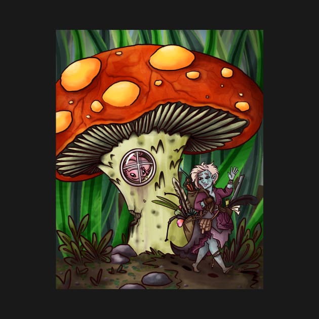 Mushroom Visit by Labrattish