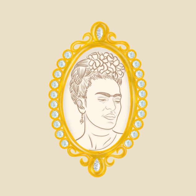 Frida Kahlo Cameo Pin by RachaelBurriss