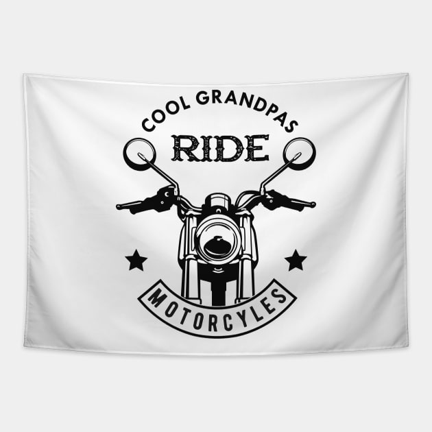 Grandpa - Cool grandpas ride motorcycles Tapestry by KC Happy Shop