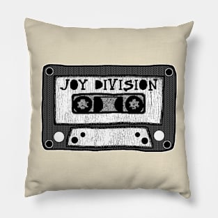 joy division cassette black and white Pillow