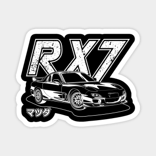 RX7 (White Print) Magnet