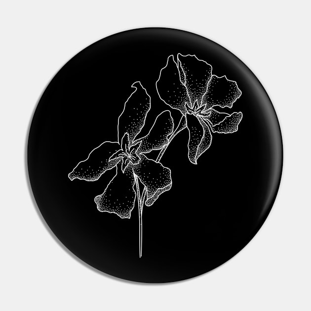 Oleander (White, Small) Pin by ArtBlok