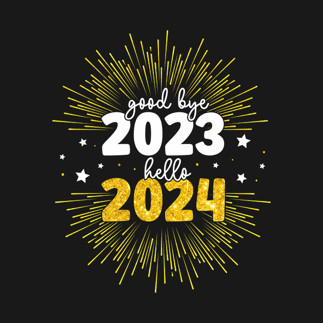 Goodbye 2023 Hello 2024 Merry Christmas Happy New Year 2024 by ArifLeleu