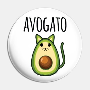 Avogato Funny Avocado Cat Pin