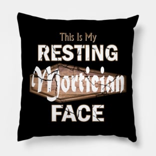 Resting Mortician Face Funny Coffin Pillow