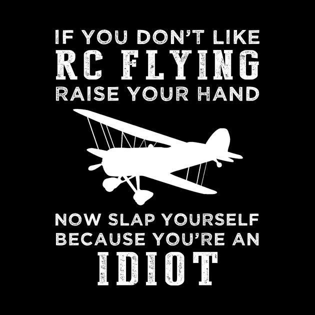 Fly and Folly! Funny RC Plane Slogan T-Shirt: Raise Your Hand Now, Slap Yourself Later by MKGift