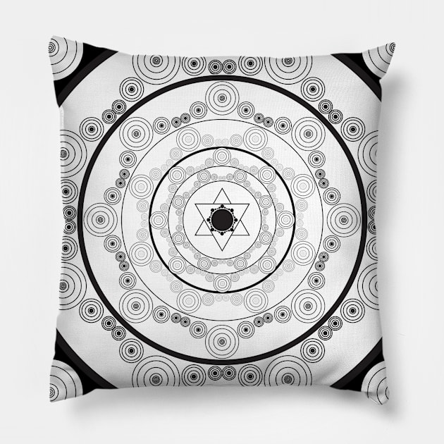 Yoga Symbol Pillow by Flamingo Design