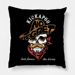 Kickapoo Gambler Casino Skull Pillow