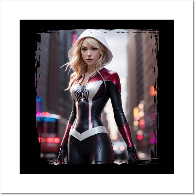 Spider Gwen Print, Spider-gwen Marvel Wall Art, Gwen Stacy Into