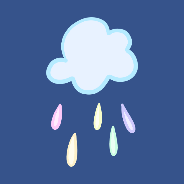 Pastel Rainbow Rain Cloud by KelseyLovelle