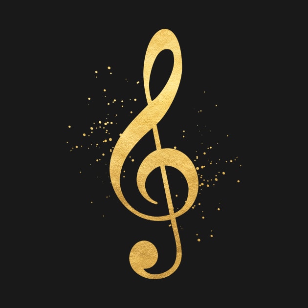 clef gold music symbol note gift by FrauK