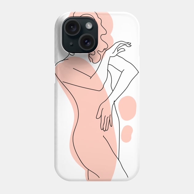 illustration a beautiful image of a female figure Phone Case by Olga Berlet