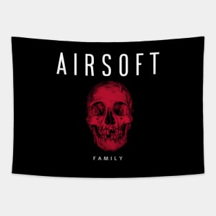 Airsoft Family - Red Skull Tapestry