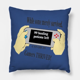 Gamers Thrive Extra Potions #2 Black Letters Pillow