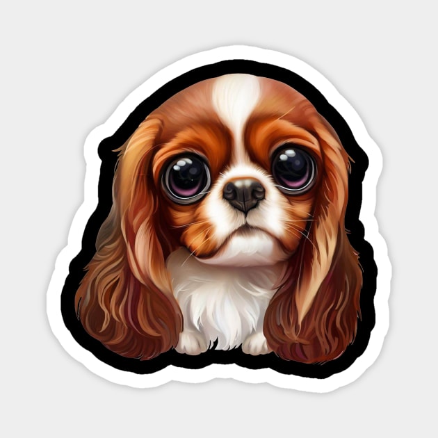 Tailent-ed Cavalier King Charles Spaniel Magnet by Art By Mojo