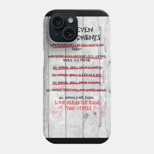 The Seven Commandments - Animal Farm Phone Case